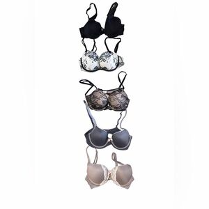 Victoria’s Secret Bra Bundle (5) | Size 34C | Lace & T-Shirt Bras